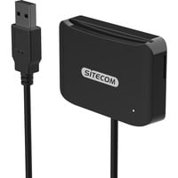 Sitecom USB ID Card Reader, Lecteur de carte Noir