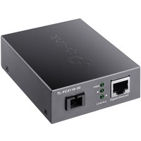 TP-Link TL-FC311B-20 convertisseur de support réseau 1000 Mbit/s 1550 nm Monomode Noir, Transmetteur audio/vidéo 1000 Mbit/s, IEEE 802.3, IEEE 802.3ab, IEEE 802.3i, IEEE 802.3u, IEEE 802.3x, IEEE 802.3z, Gigabit Ethernet, 10,100,1000 Mbit/s, 1000 Mbit/s, SC