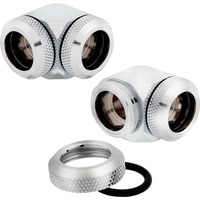Corsair Hydro X Series XF Hardline 90° 14 mm OD, Connecteur Chrome, 2 piéces