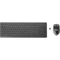 HP Souris et clavier sans fil rechargeables 950MK, set de bureau Noir, Layout BE, Scissor-switch