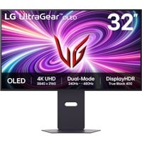 LG UltraGear OLED 32GS95UV-B 31.5" 4K UHD Moniteur gaming  Noir, 2x HDMI, DisplayPort, 2x USB-A, USB-B, 240 Hz / 480 Hz