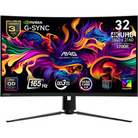 MSI MAG 321CUP QD-OLED 31.5" 4K UHD Moniteur gaming incurvé Noir, HDMI, DisplayPort, USB-C, 165 Hz