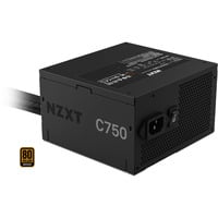 NZXT C750 Bronze, 750 Watt alimentation  Noir, 1x 12VHPWR, 1x PCIe, gestion des câbles