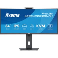 iiyama ProLite XCB3492WQSNPH-B1 34" Moniteur UltraWide incurvé Noir, 1x DisplayPort, 2x HDMI, 3x USB-C, 2x USB-A, 1x RJ-45