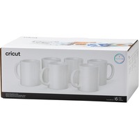 Cricut Mug White - 350 ml, Coupe Blanc, 6 pièces