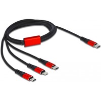 DeLOCK Carbon 48 HDMI, Câble Noir/Rouge, 1 mètre