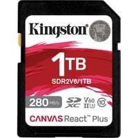 Kingston Canvas React Plus 1 To, Carte mémoire UHS-II U3, Classe 10, V60