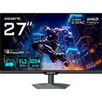 GIGABYTE M27UP 27" 4K Ultra HD Moniteur gaming Noir, 1x DisplayPort, 2x HDMI, 1x USB-C, 3x USB-A, 160 Hz / 320 Hz