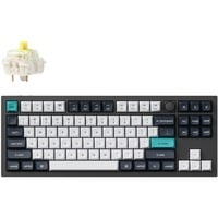 Keychron Q3 Max-M4, clavier Noir, Layout États-Unis, Gateron Jupiter Banana, LED RGB, 80% TKL, KSA double-shot PBT, hot swap, bouton, 2.4GHz | Bluetooth 5.1 | USB-C