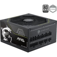 MSI MAG A1000PLS PCIE5 alimentation modulaire 1000 watt Noir, 1x 12V-2x6, 4x PCIe, 1x 12V-2x6, 4x PCIe