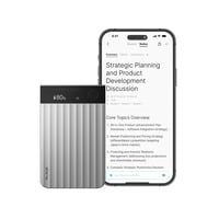 Plaud Note Pro, Enregistreur vocal Argent, 64 Go, Bluetooth (BLE 5.4), Wi-Fi double bande (2,4 GHz et 5 GHz)