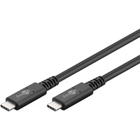 goobay USB-C 4.0 Gen 3.2, Câble coaxial Noir, 0,8 mètres