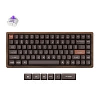Keychron K2HE All-Wood Special Edition clavier mécanique Bois, Layout US (QWERTY), Gateron Double-Rail Magnetic Nebula, 75%, Gateron Double-Rail Magnetic, OSA PBT double-shot, hot swap, Bluetooth 5.2 | USB-C