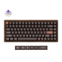 Keychron clavier mécanique Bois, Layout US (QWERTY), Gateron Double-Rail Magnetic Nebula, 75%