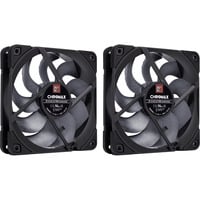 Noctua NF-A12x25 G2 PWM Sx2-PP chromax.black ventilateurs de boîtier Noir, 2 pièces, 120 x 120 x 25 mm, 2 pièces, 120 x 120 x 25 mm
