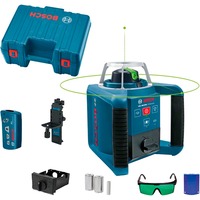 Bosch 0 601 061 700 niveau laser Niveau de ligne 300 m 532 nm (< 5 mW), Laser rotatif Bleu, 300 m, 0,1 mm/m, 5°, 600 tr/min, Vert, 3R