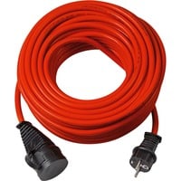 Brennenstuhl Rallonge BREMAXX IP44, Câble d'extension Rouge, 25 mètres