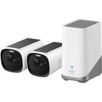 Eufy E40 2-Cam Kit, Caméra de surveillance Blanc, 2K, SolarPlus 2.0, HomeBase S380, IP66