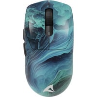 Sharkoon SGM25W, Souris gaming Turquoise/Bleu, 12 000 dpi, LED RGB