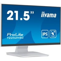 iiyama ProLite T2252MSC-W2 21" Moniteur tactile  Blanc, Touch, HDMI, DisplayPort, Audio, USB 3.0
