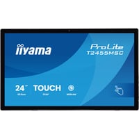 iiyama ProLite T2455MSC-B2 23.8" Moniteur tactile  Noir, 120 Hz, HDMI, DisplayPort, Audio, USB, Webcam, Touch
