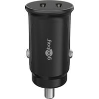 goobay 30W Dual USB-C PD chargeur de voiture Noir, 2x USB-C