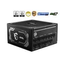 MSI MAG A1250GL PCIE5, 1250W alimentation Noir, 4x PCIe, 1x 12V-2x6, gestion des câbles