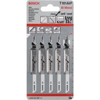 Bosch Lames de scie sauteuse T 101 AIF Clean for Hard Wood, Lame de scie Epoxy, Bois dur, Panneau laminé, Plastique, 1,7 mm