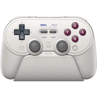 8BitDo 8BitDo Pro 3 Bluetooth Gamepad G Classic, Manette de jeu Gris clair/Rouge