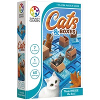 SmartGames Chats et boîtes, Jeu de puzzle Néerlandais, 1 joueur, à partir de 7 ans, 60 défis