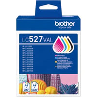 Brother LC527VAL Cartouche d'encre d'origine, pack économique pack économique, Noir, Cyan, Magenta, Jaune, Encre à pigments, Encre à pigments, 4 pièce(s), 1300 pages, Value pack