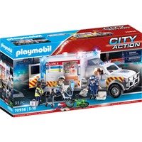 PLAYMOBIL City Action - Ambulance avec secouristes et blessé, Jouets de construction 70936