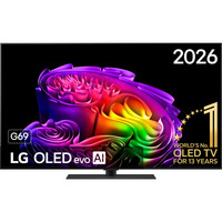 LG OLED evo AI G6 55" Ultra HD TV OLED Noir, 4 ports HDMI, 3 ports USB, sortie optique, Bluetooth, LAN, Wi-Fi, CI+, HDR10, Dolby Vision