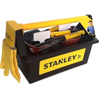 Stanley Junior Jeu d'outils de jardin et boîte à outils 9 pièces, Outils pour enfants Noir/Jaune, Set d'outils de jardin + boîte à outils, 3 ans +