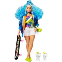 Mattel Barbie Extra Doll #4 - with Skateboard & 2 Kittens, Poupée 