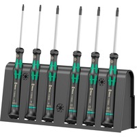 Wera 2067/6 Electronics TORX BO screwdriver set + Rack, Tournevis Noir/Vert, 6 pièces