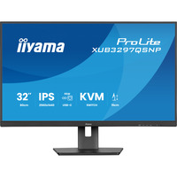 iiyama ProLite XUB3297QSNP-B1 32" Moniteur  Noir, 1x entrée HDMI, 1x DisplayPort, USB-A, USB-C, LAN