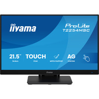 iiyama ProLite T2254MSC-B2AG 21.5" Moniteur tactile  Noir, 100 Hz, HDMI, DisplayPort, audio, USB, écran tactile