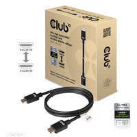 Club 3D Câble HDMI 2.1 Ultra High Speed certifié, mâle-mâle Noir, 1 mètre, 4K 120Hz, 8K 60Hz, 48Gbps
