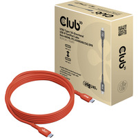 Club 3D USB-C 2.0 > USB-C 2.0 Bi-Directional USB-IF Certified, Câble Orange, 4 mètres, 480 Mb, 240 W (48 V/5 A)