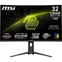 MSI MAG 321CUPDF 31.5" 4K Ultra HD Moniteur gaming incurvé Noir, 1x DisplayPort, 2x HDMI, 1x USB-C, 160 Hz / 320 Hz