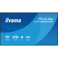 iiyama Iiya 75 LH7564UHS-B1AG 60Hz 4K VA, Affichage public Noir