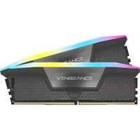 Corsair 64 Go DDR5-6000 (2x 32 Go) Kit, Mémoire vive Gris, CMH64GX5M2D6000Z40, Vengeance RGB, XMP, EXPO