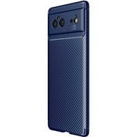  Google Pixel 6 Silicone Carbon TPU Back Cover, Housse/Étui smartphone Bleu