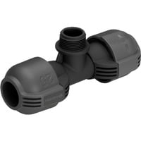GARDENA Pièce en T 25 mm x 3/4" filetage extérieur, Connexion Noir/gris, 2787-20
