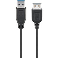 goobay USB 3.0 SuperSpeed, Câble d'extension Noir, 5 mètres