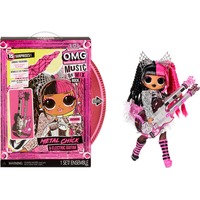 MGA Entertainment OMG Remix Rock- Metal Chick and Electric Guitar, Poupée L.O.L. Surprise! OMG Remix Rock- Metal Chick and Electric Guitar, Poupée mannequin