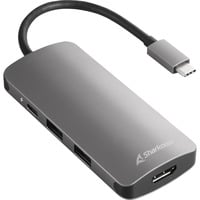 Sharkoon USB 3.0 Type C Multiport Adapter , Station d'accueil Gris foncé