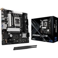 ASRock B860M-X WiFi carte mère socket 1851 Noir/Argent, RAID, 2.5 Gb-LAN, WLAN, BT, Sound, µATX