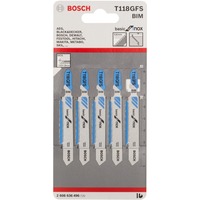 Bosch T 118 GFS Lames de scie sauteuse, à chantourner et sabre, Lame de scie Acier inoxydable, 0,8 mm